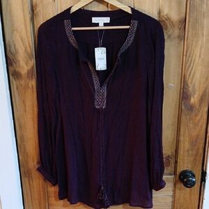 Weekend By Susan Betro Peasant Blouse - Medium